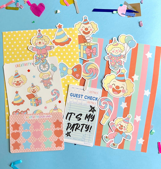 Party Clown / Junk Journal Kit