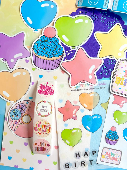NEW! Birthday / Collage & Sticker Pack