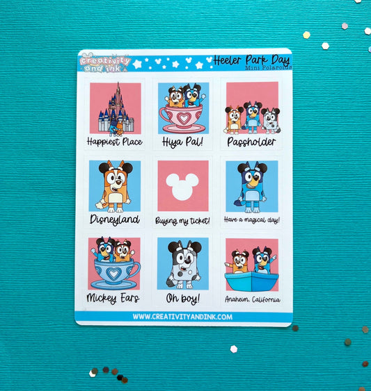 Heeler Park Day / Polaroid Stickers