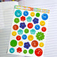 Rainbow Buttons Sticker Sheet