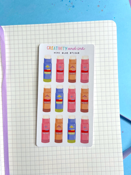 Mini Glue Sticks / Junk Sticker Sheet