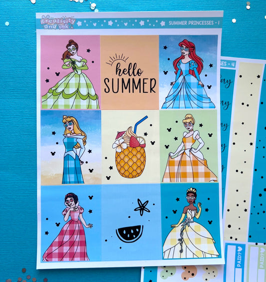 Summer Princesses / Sticker Kit