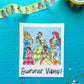 Summer Princesses Large Glitter Die Cut Sticker