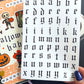 Old English Letters Sticker Sheet