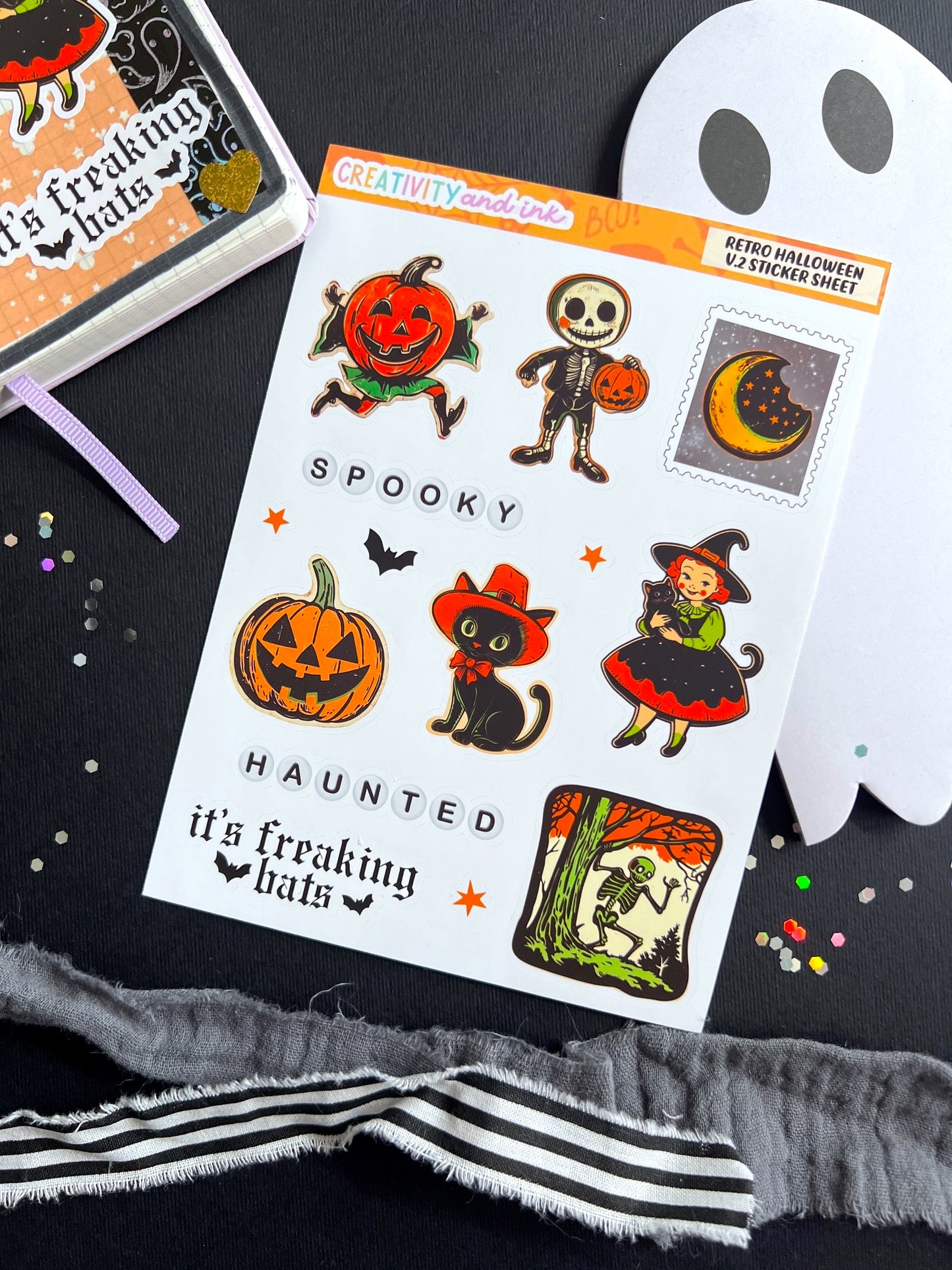 Retro Halloween v2 Sticker Sheet