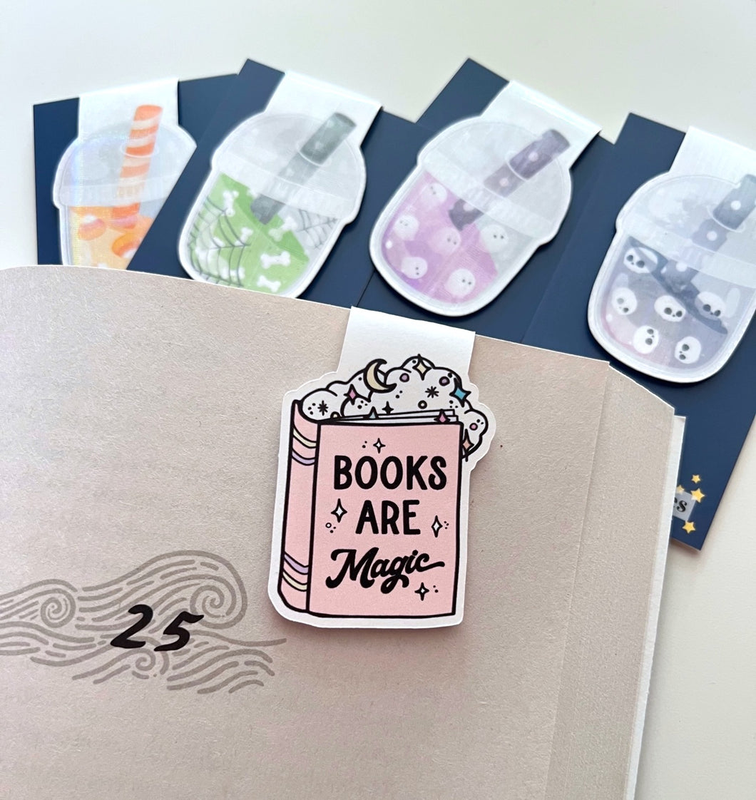 Books are Magic - Pink / Magnetic Bookmark