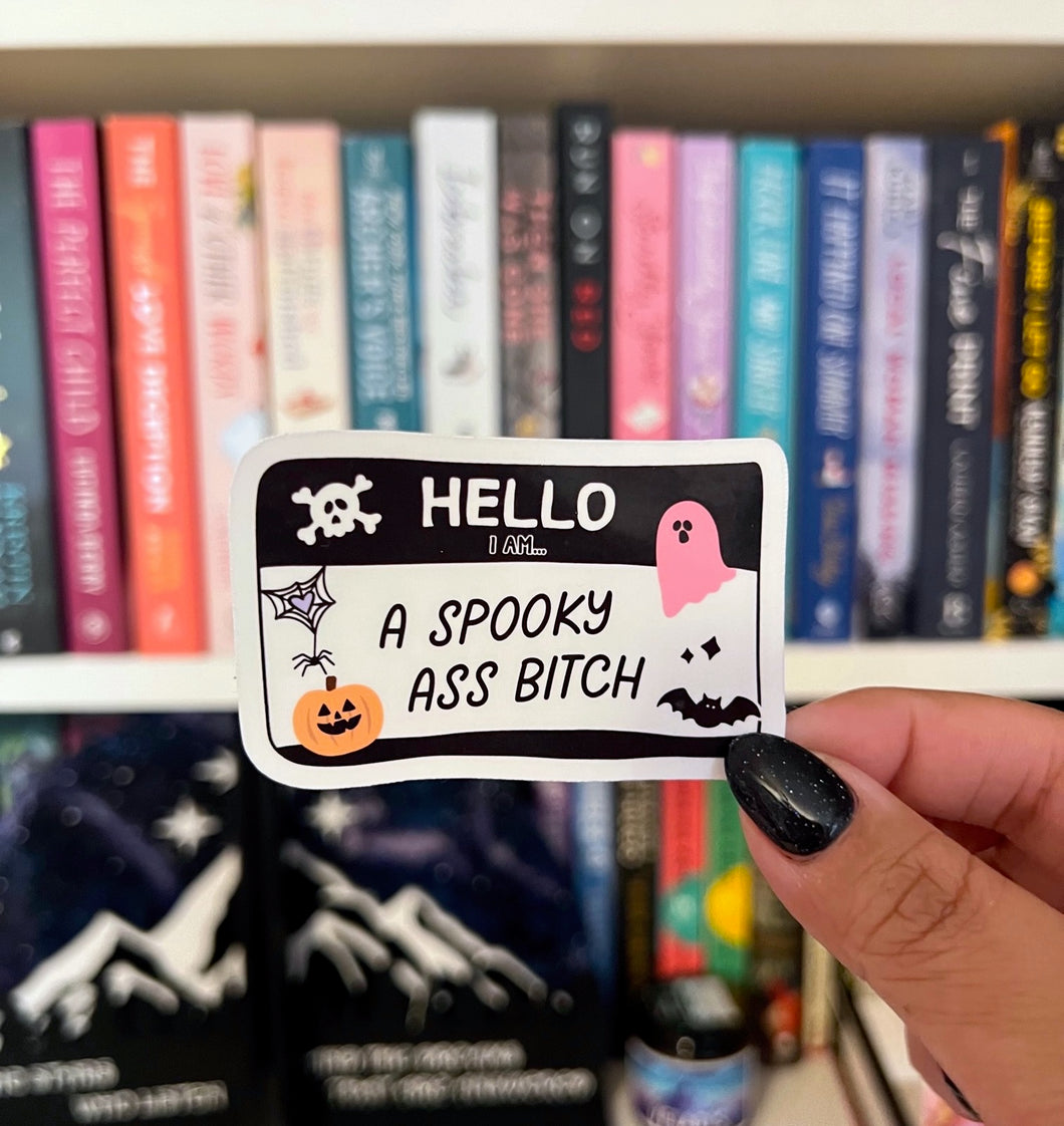 Spooky AB Name Tag / Die Cut Sticker