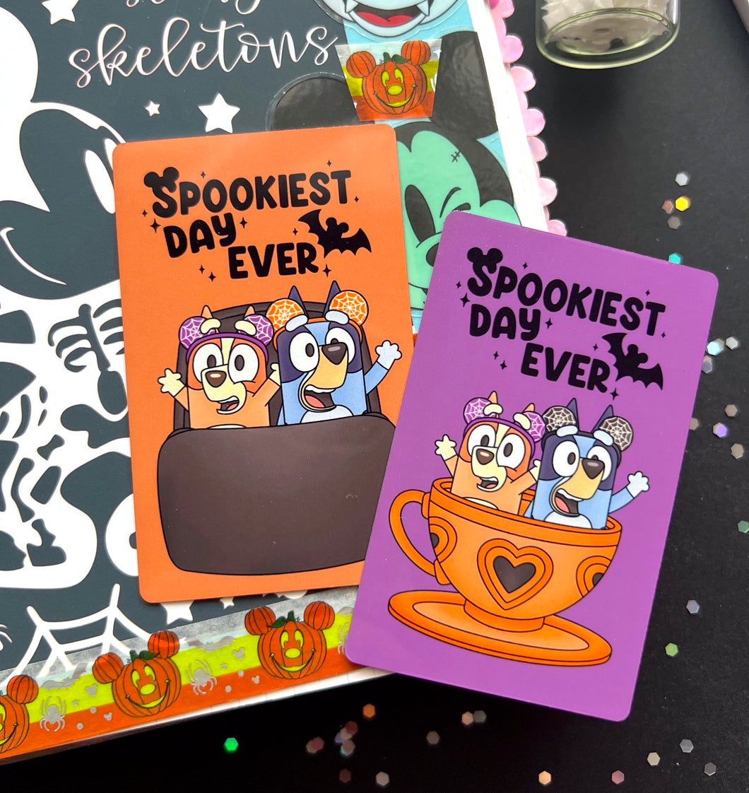 Heeler Scary Park Day / Washi Card