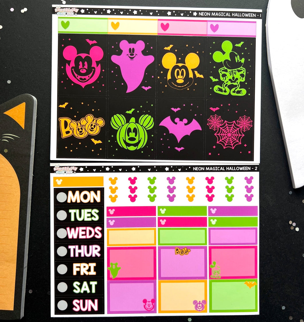 Neon Magical Halloween  / Full Sticker Kit