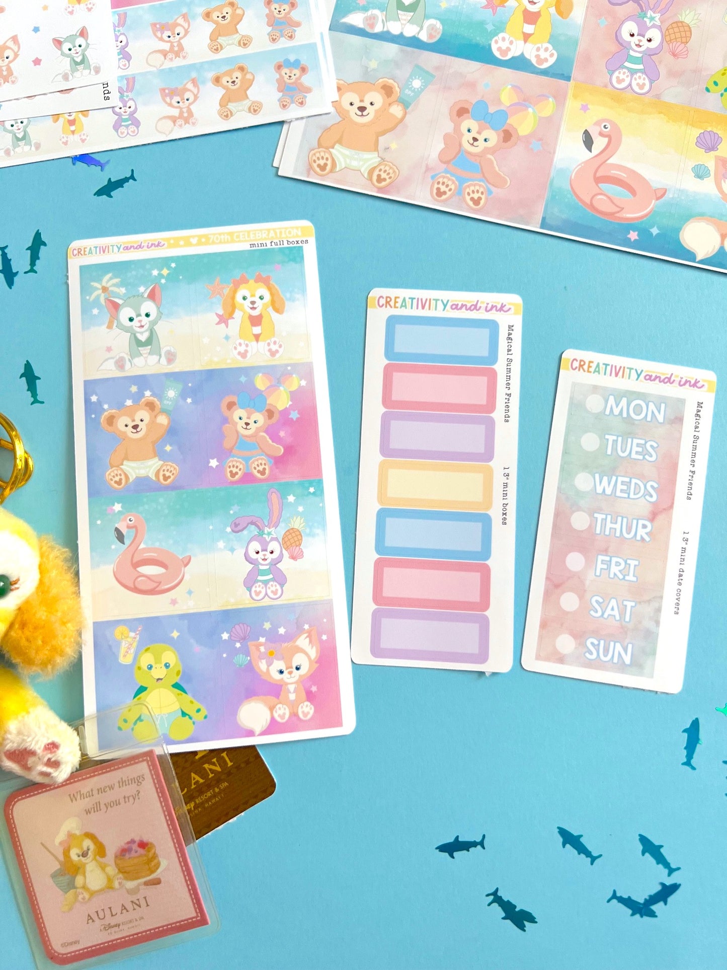 Magical Summer Friends / Mini Boxes - Sheets (1.3"  SIZE)