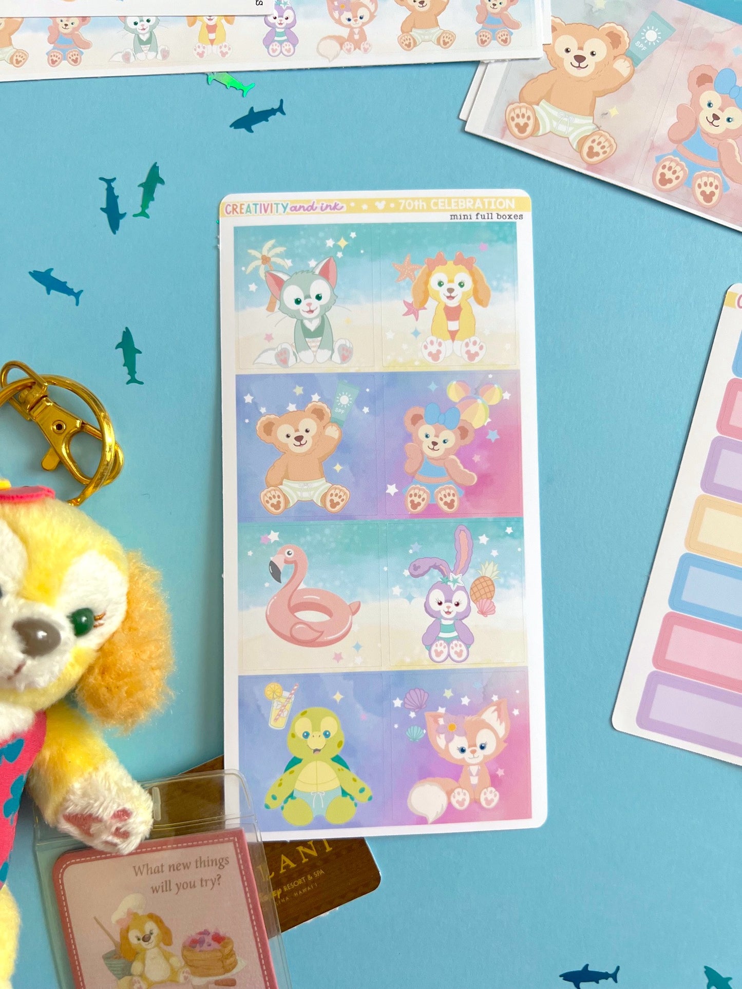 Magical Summer Friends / Mini Boxes - Sheets (1.3"  SIZE)