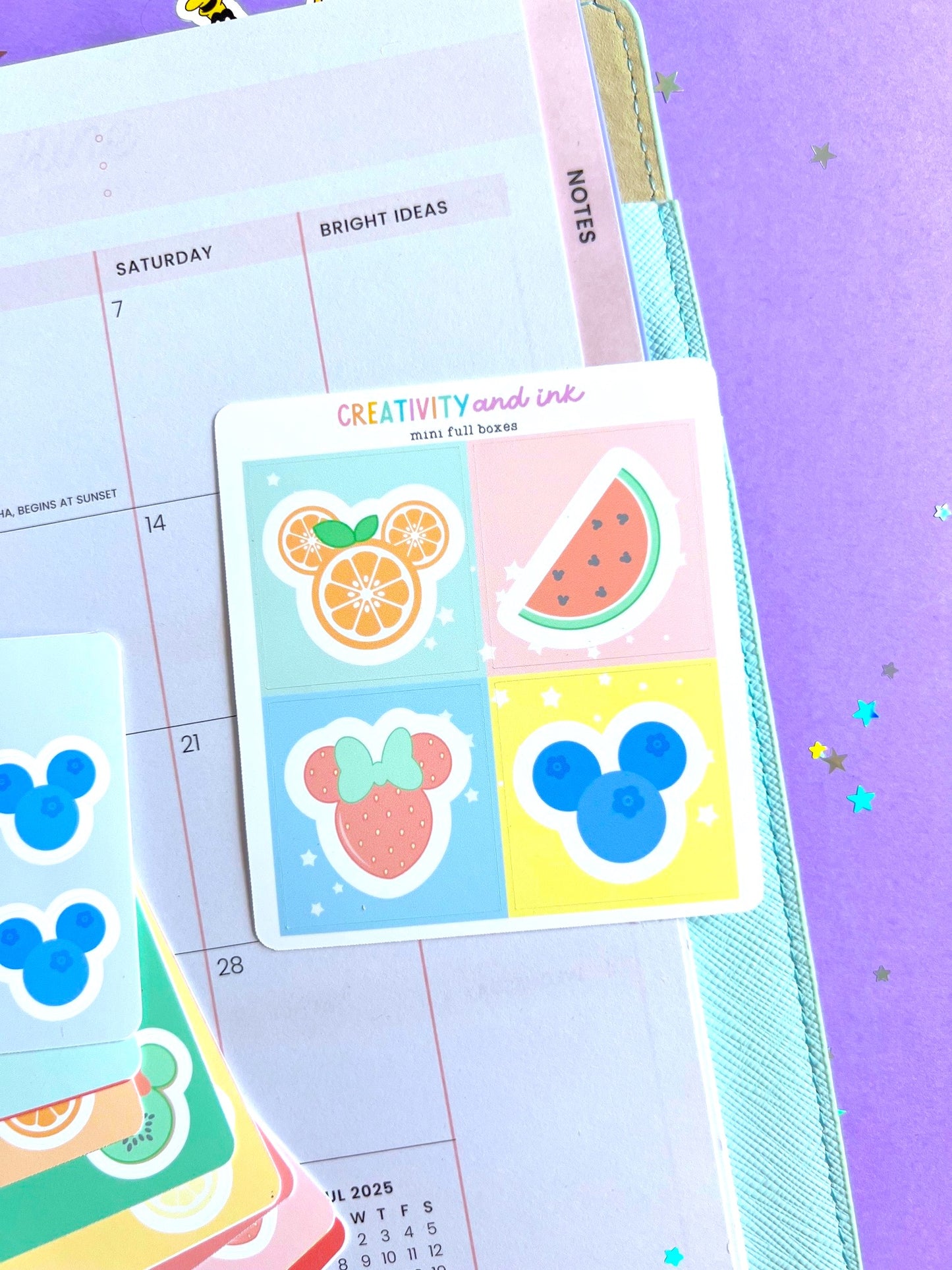 $2 TUES / Magical Fruit Salad Mini Boxes Sticker Sheet