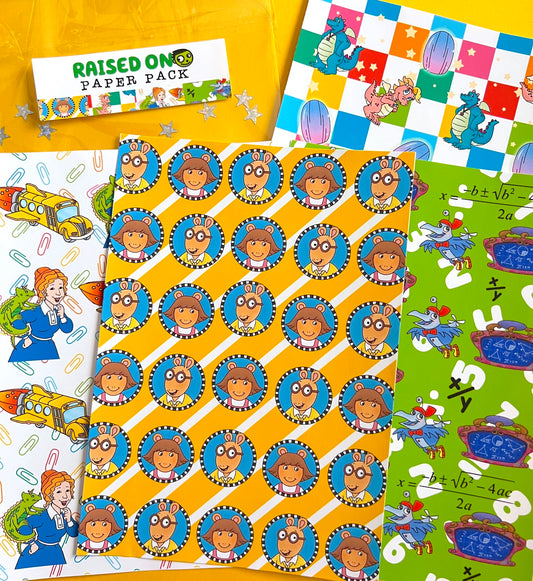 Raised on / FULL PAGE Sticker Paper Pack