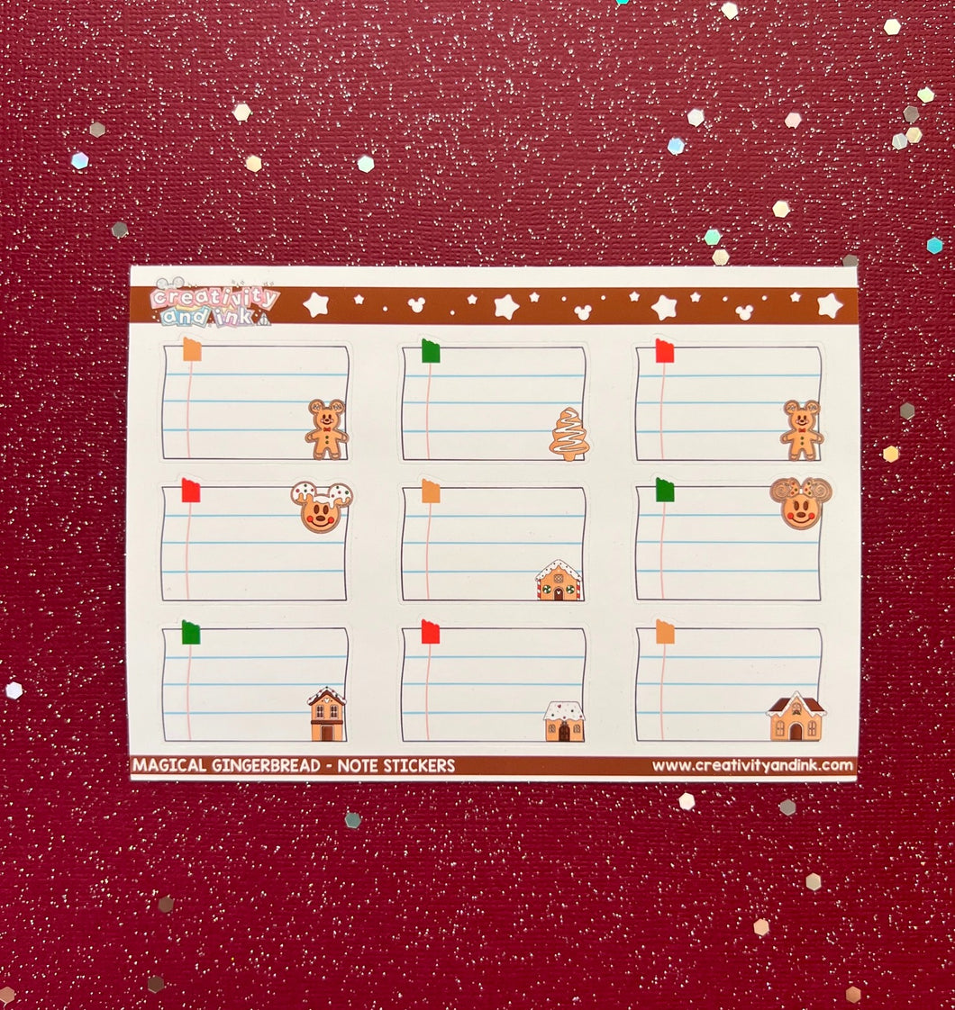 Magical Gingerbread Town / Notes Stickers