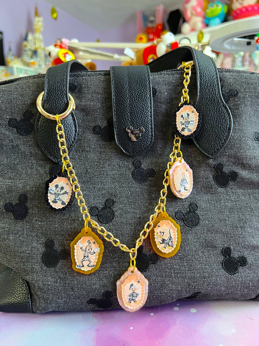 Skeleton Party Large Acrylic Bag Chain