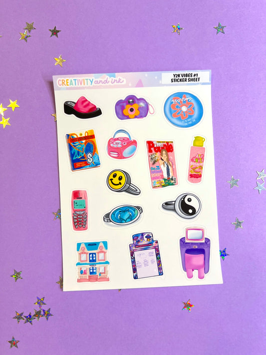 Y2K Vibes #1 / Sticker Sheet