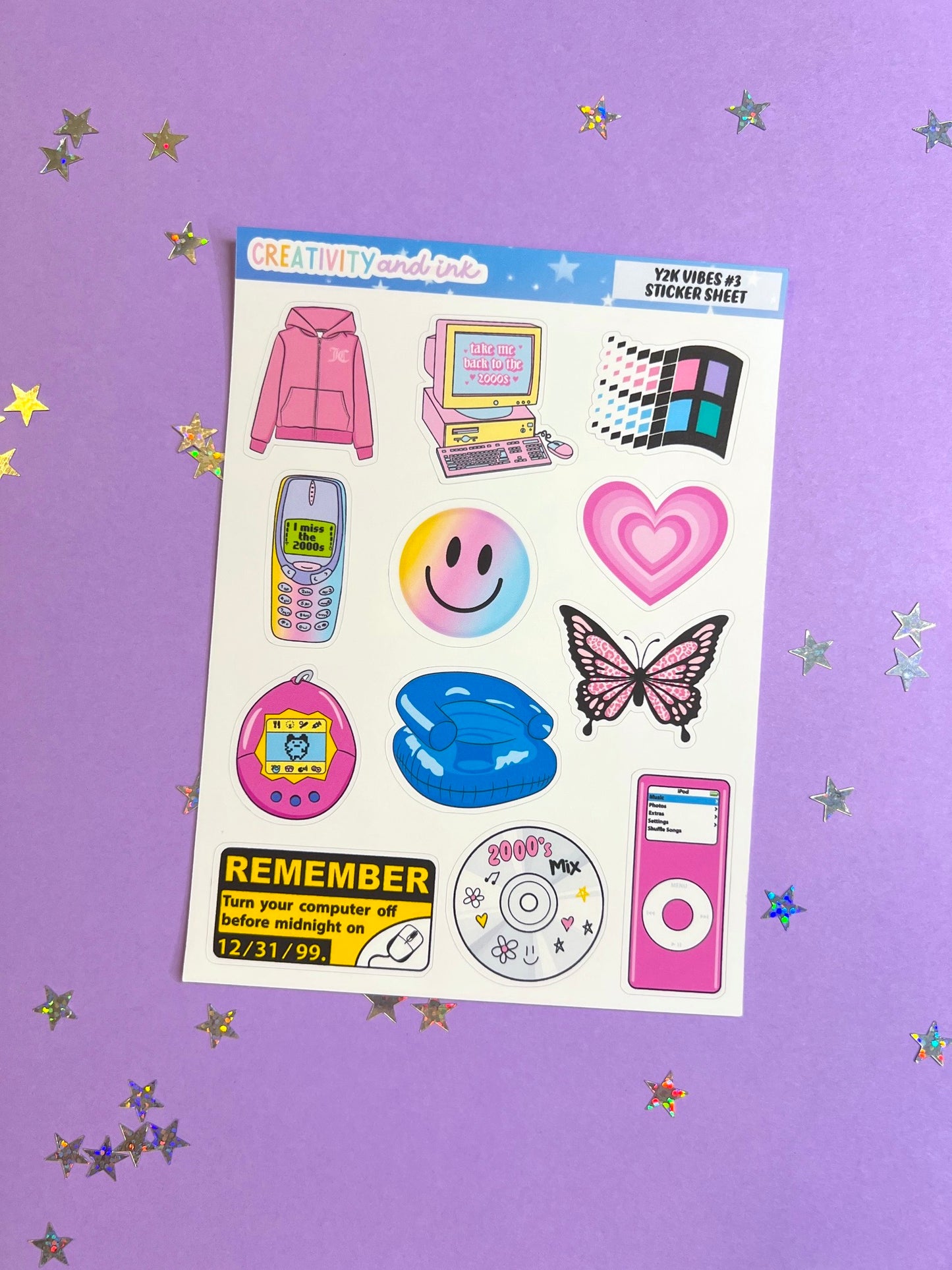 Y2K Vibes #3 / Sticker Sheet