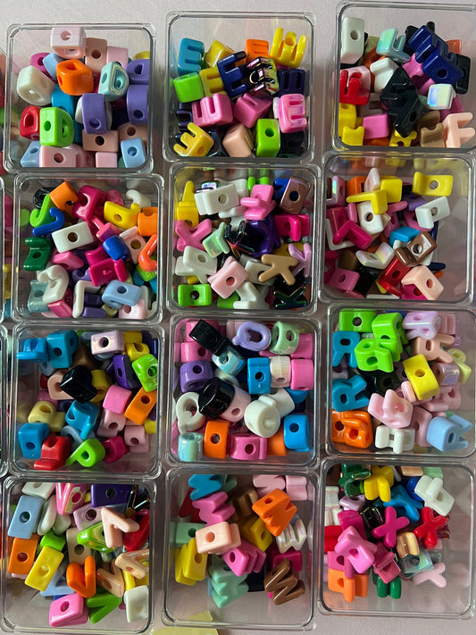 (LIVE) Chunky Letter Bar: 4-5 Letters / 3 Beads