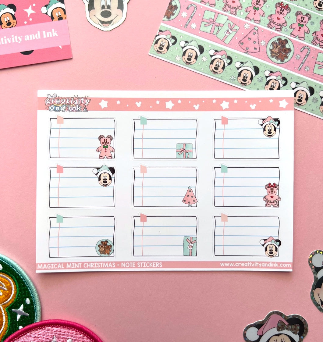 Magical Mint Holiday  / Notes Stickers