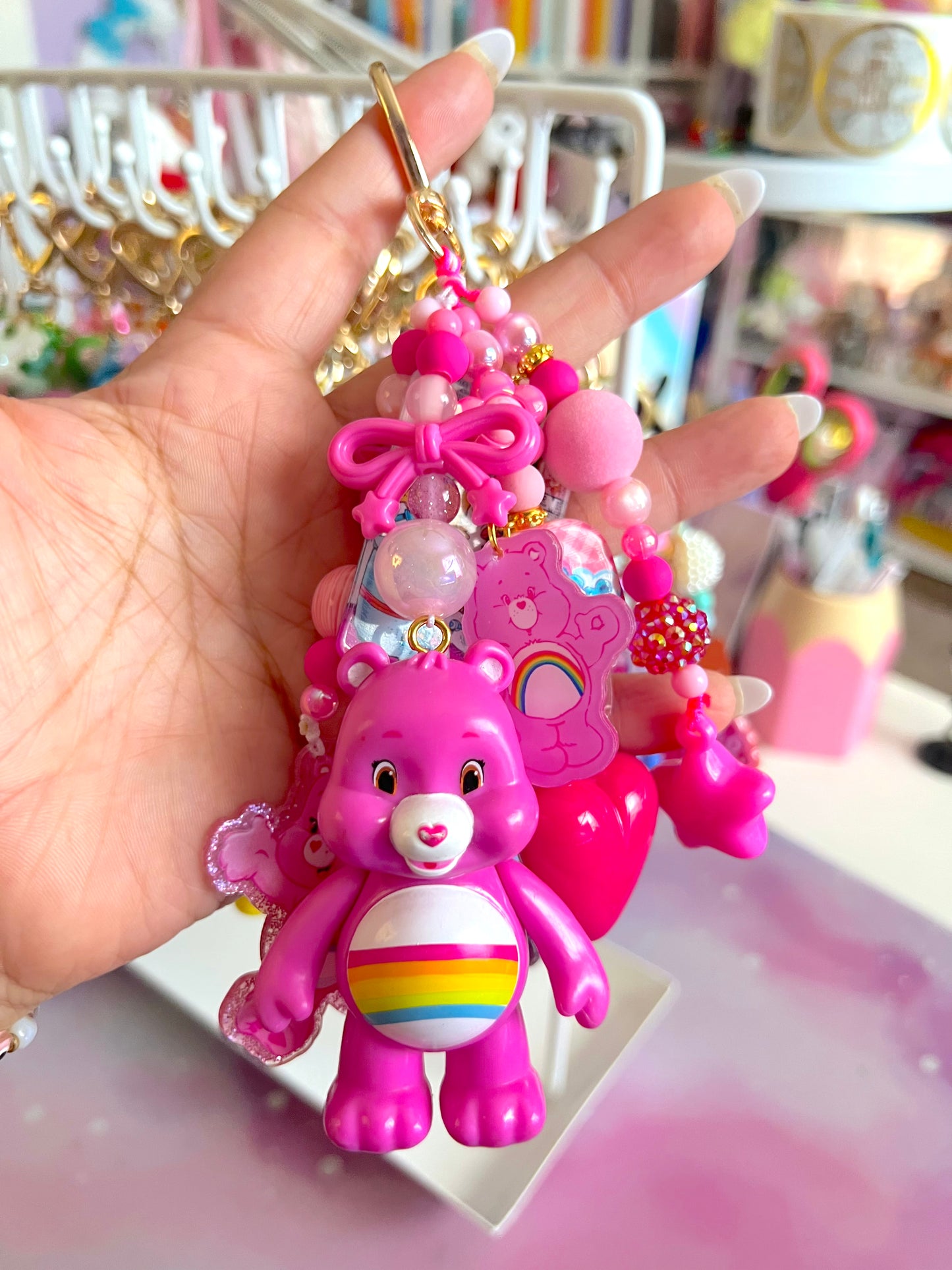 Handmade Fancy & Chunky Beaded Bag Charm - #8 (LIMITED)