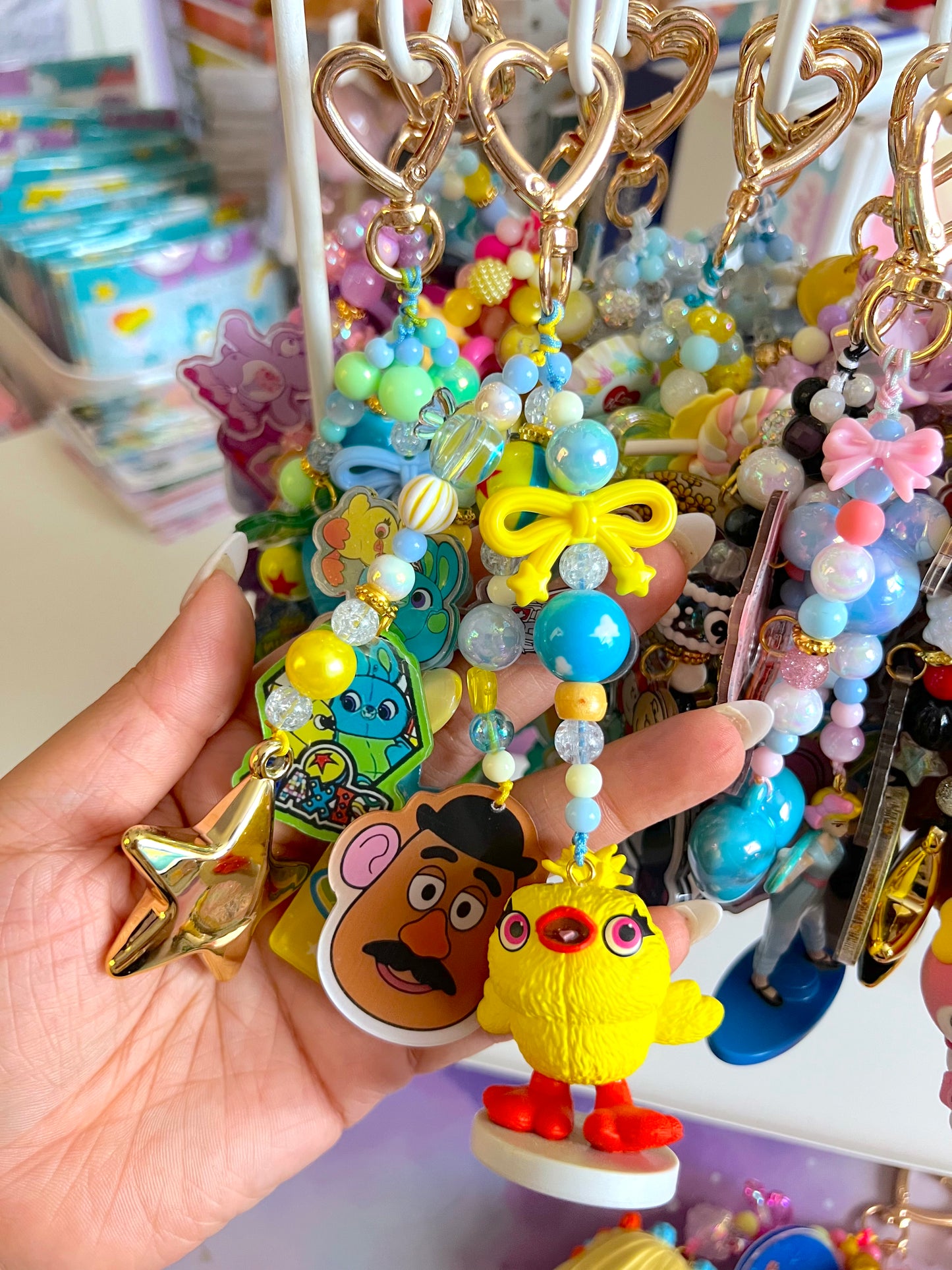 Handmade Fancy & Chunky Beaded Bag Charm - #16 (LIMITED)