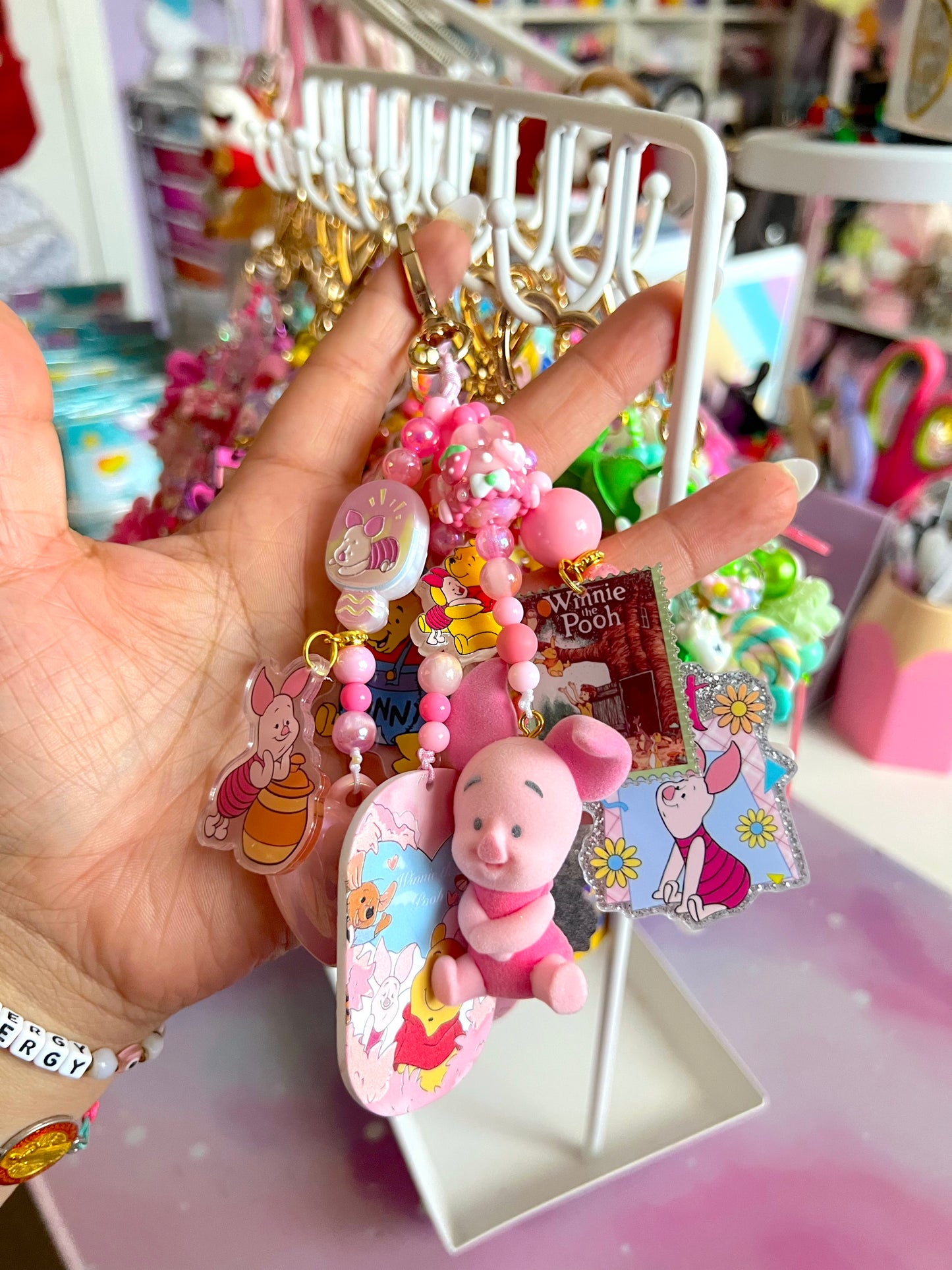 Handmade Fancy & Chunky Beaded Bag Charm - #23 (LIMITED)
