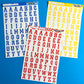 Circus Letters Sticker Sheet