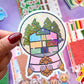 Lover House Snowglobe Large Glitter Die Cut Sticker