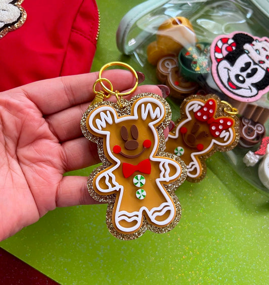 Gingerbread Mouse (Boy) Keychain / Bag Charm