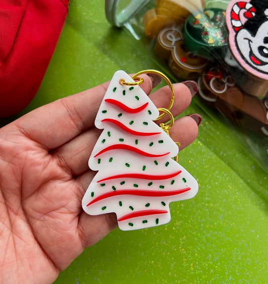 Christmas Tree Cake Keychain / Bag Charm