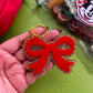 Red Glitter Bow Keychain / Bag Charm