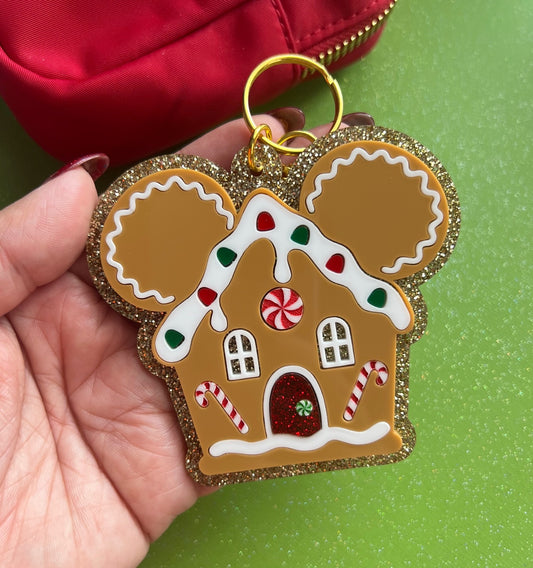 Magical Gingerbread House Keychain / Bag Charm