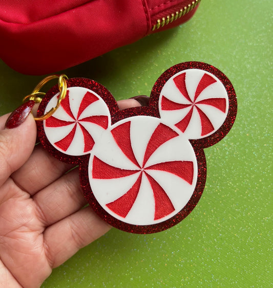 Peppermint Mouse (No Bow) Keychain / Bag Charm