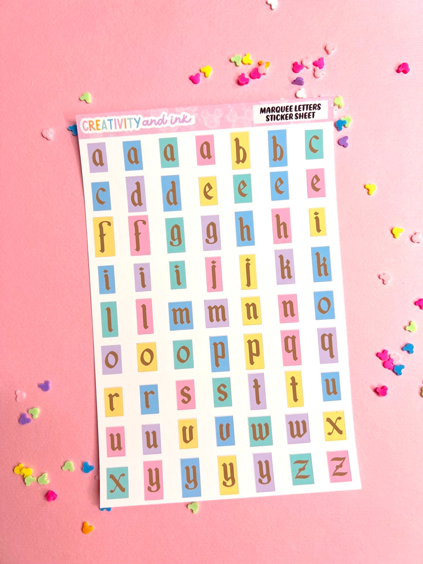 Marquee Letters Sticker Sheet