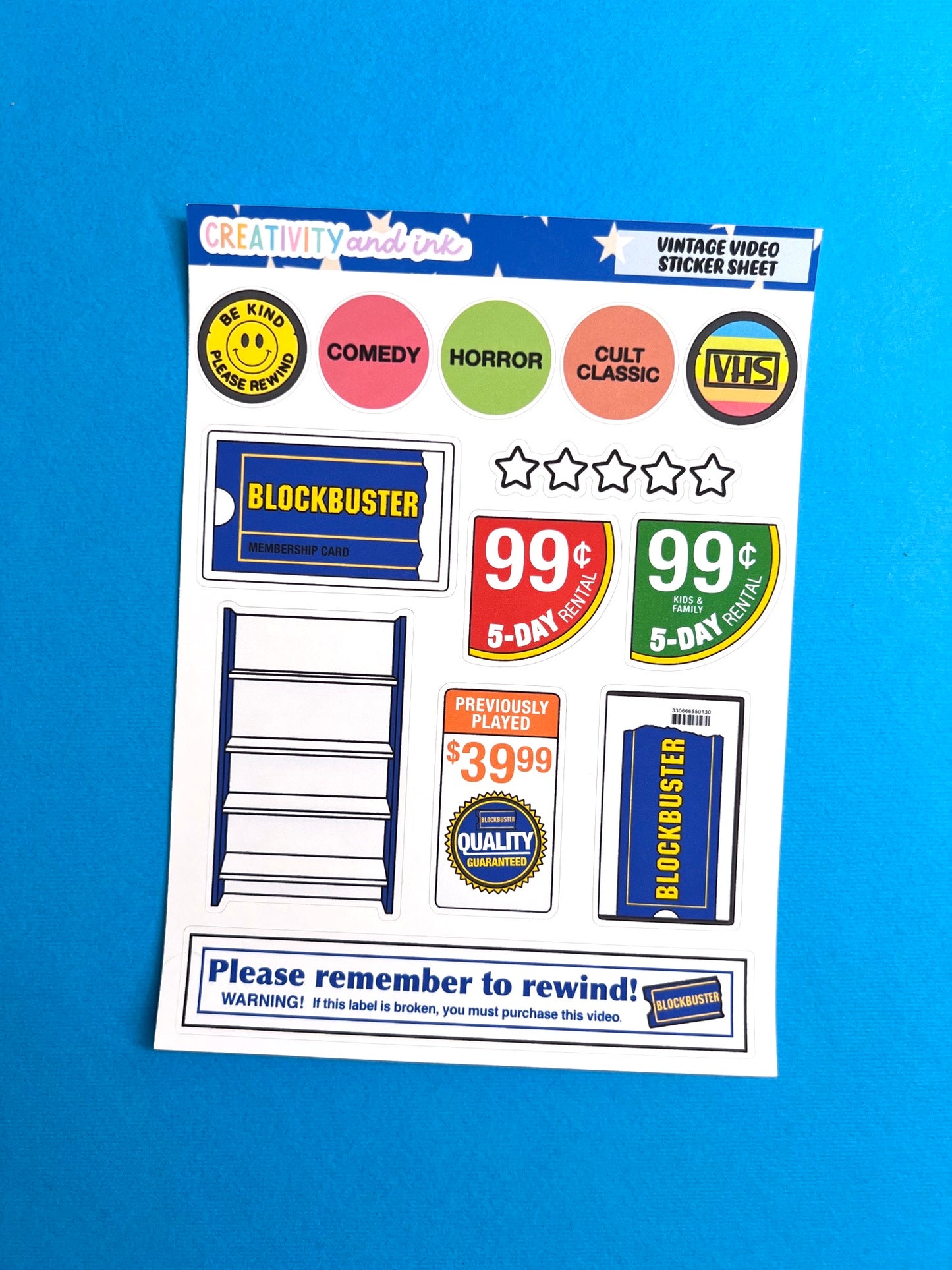 Vintage Video / Sticker Sheet