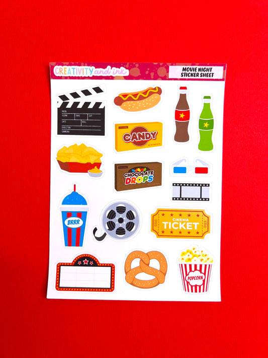 Movie Night / Sticker Sheet