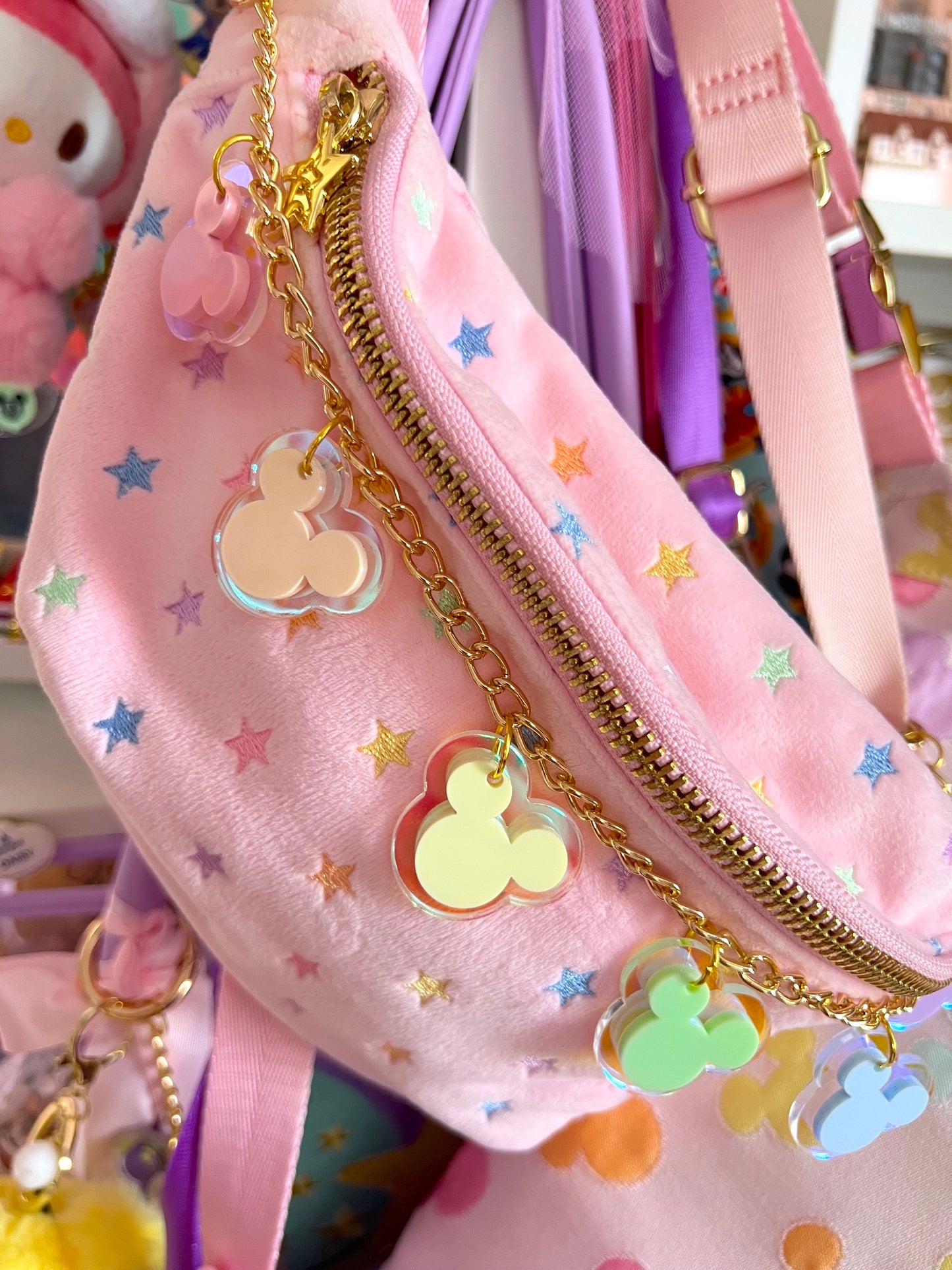 Mouse Head (HOLOGRAPHIC) Large Acrylic Bag Chain