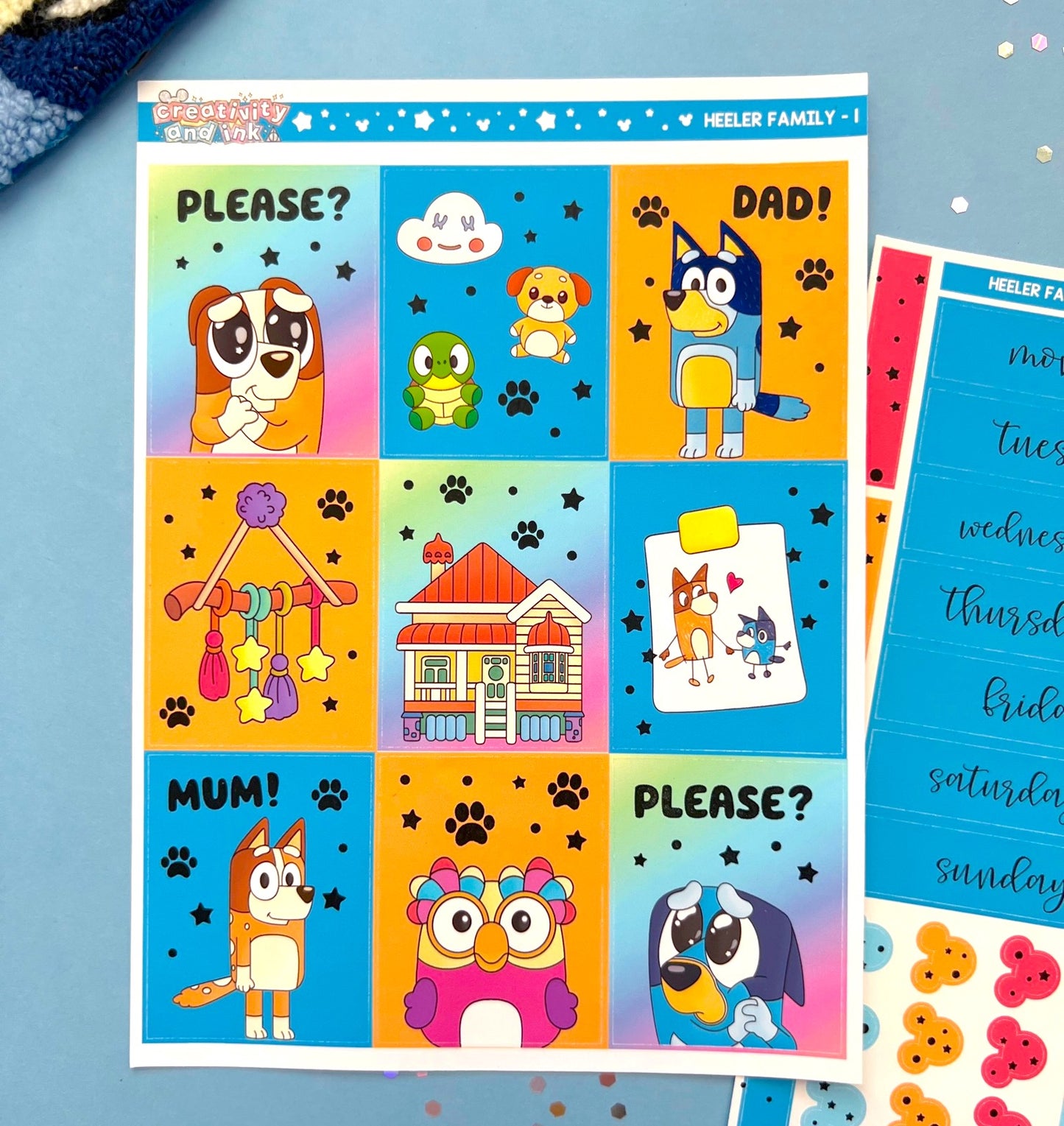 Heeler Family / Sticker Kit