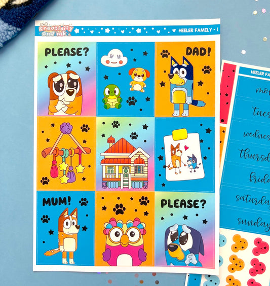 Heeler Family / Sticker Kit