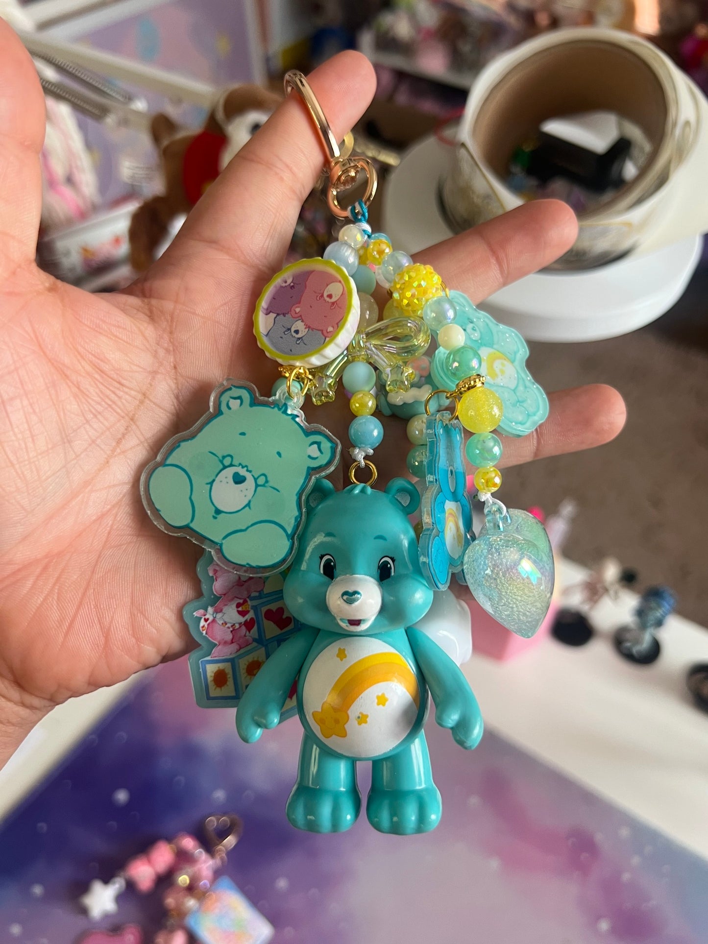 Handmade Fancy & Chunky Beaded Bag Charm - #2