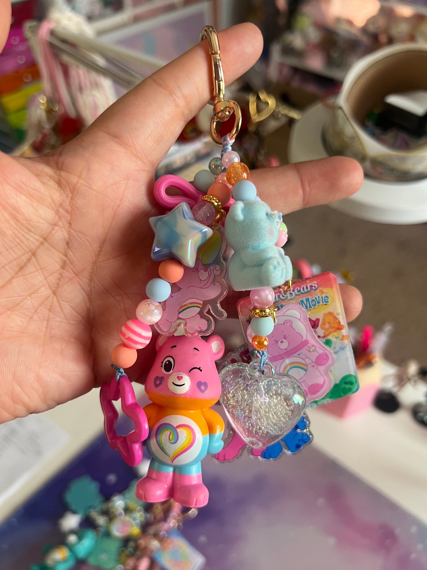 Handmade Fancy & Chunky Beaded Bag Charm - #3
