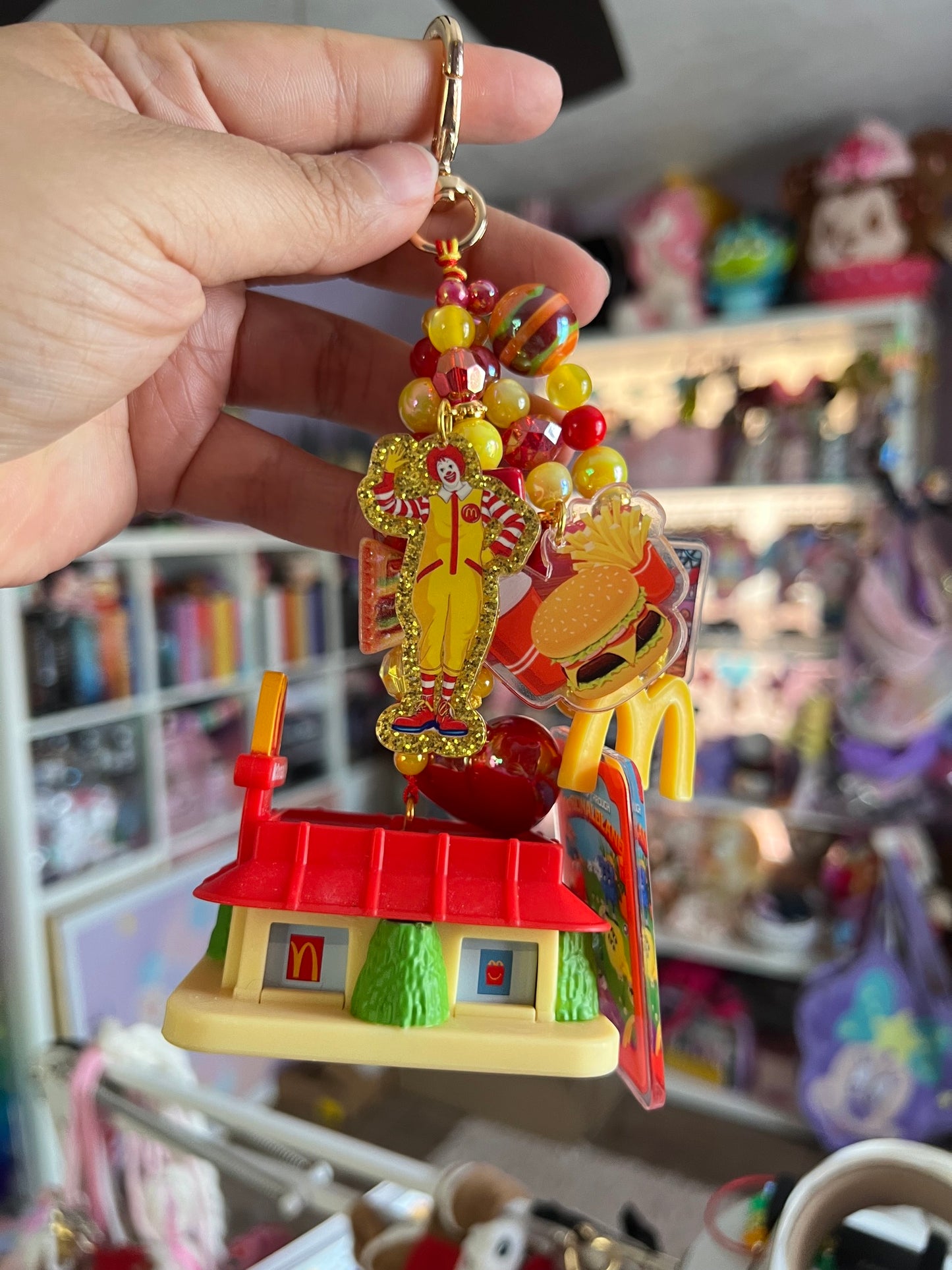 Handmade Fancy & Chunky Beaded Bag Charm - #14