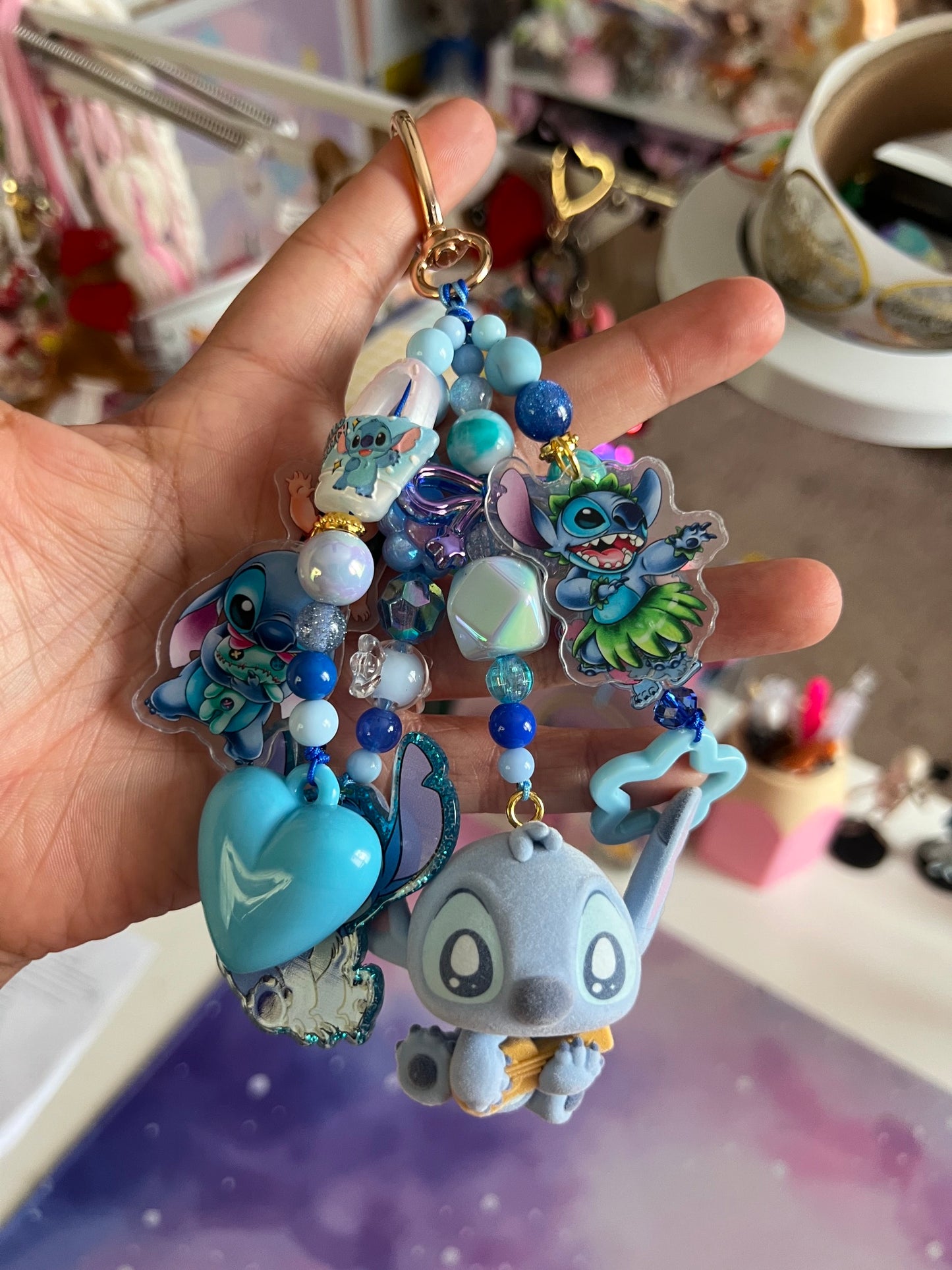 Handmade Fancy & Chunky Beaded Bag Charm - #15