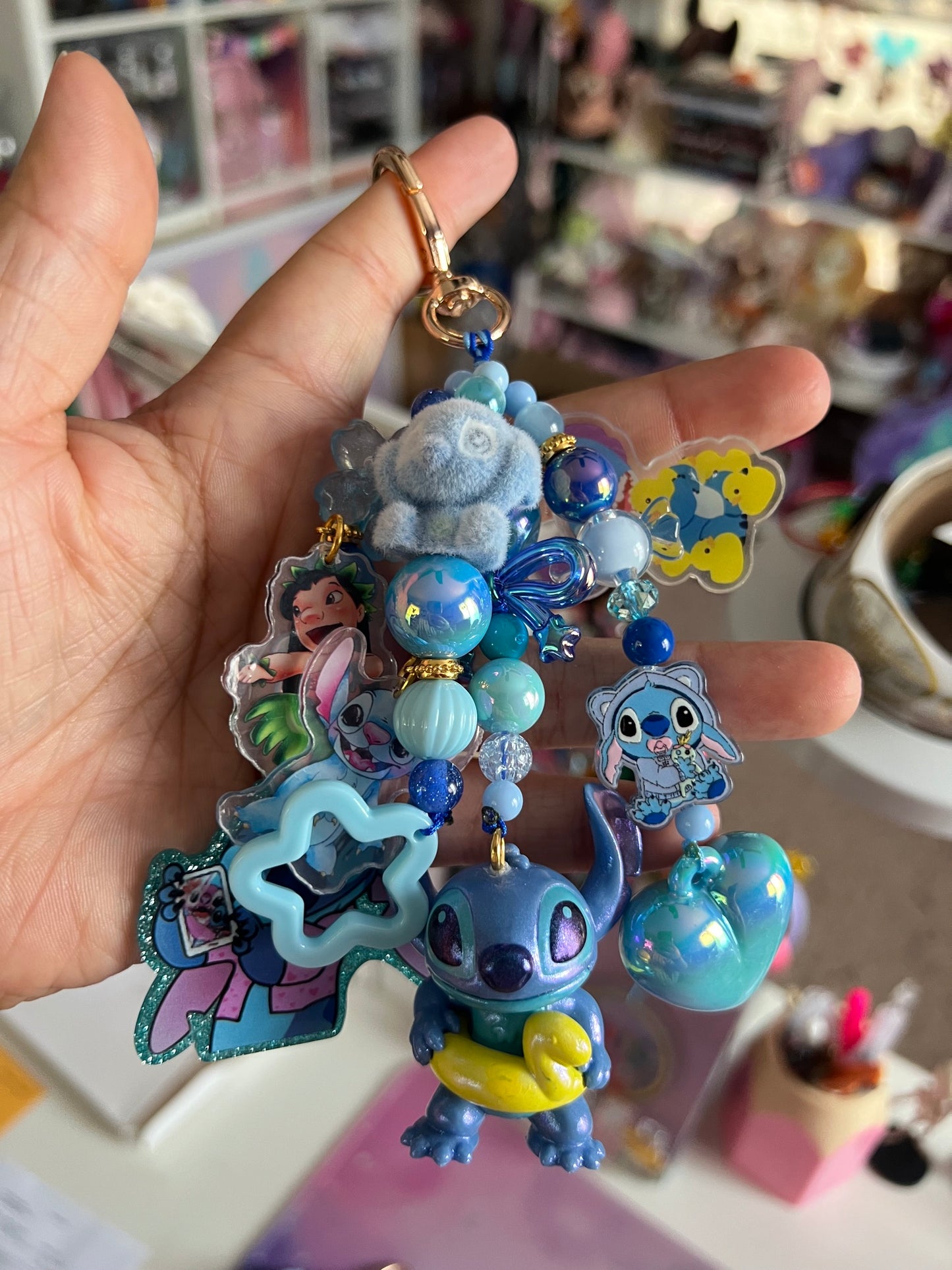 Handmade Fancy & Chunky Beaded Bag Charm - #18