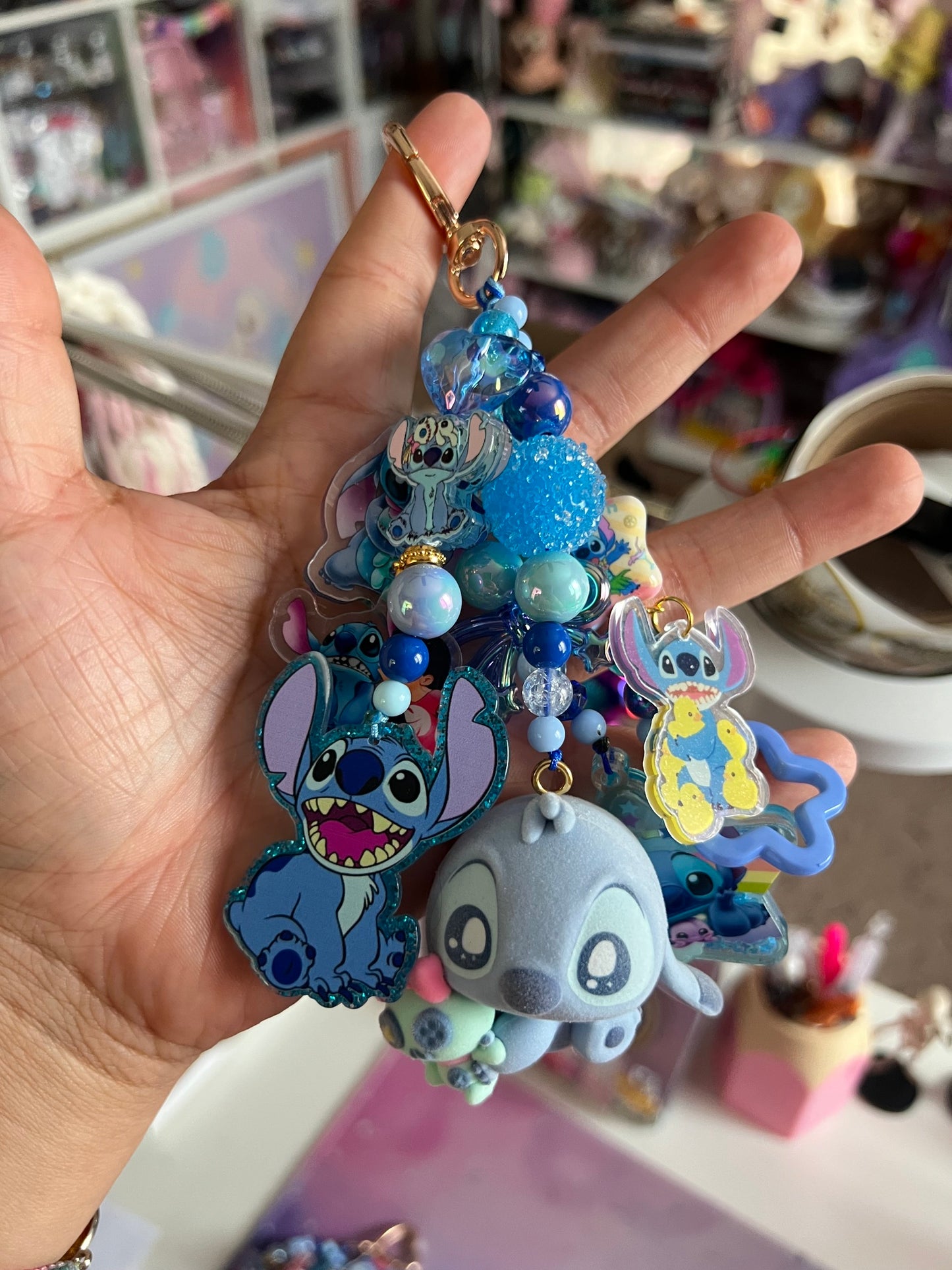 Handmade Fancy & Chunky Beaded Bag Charm - #19