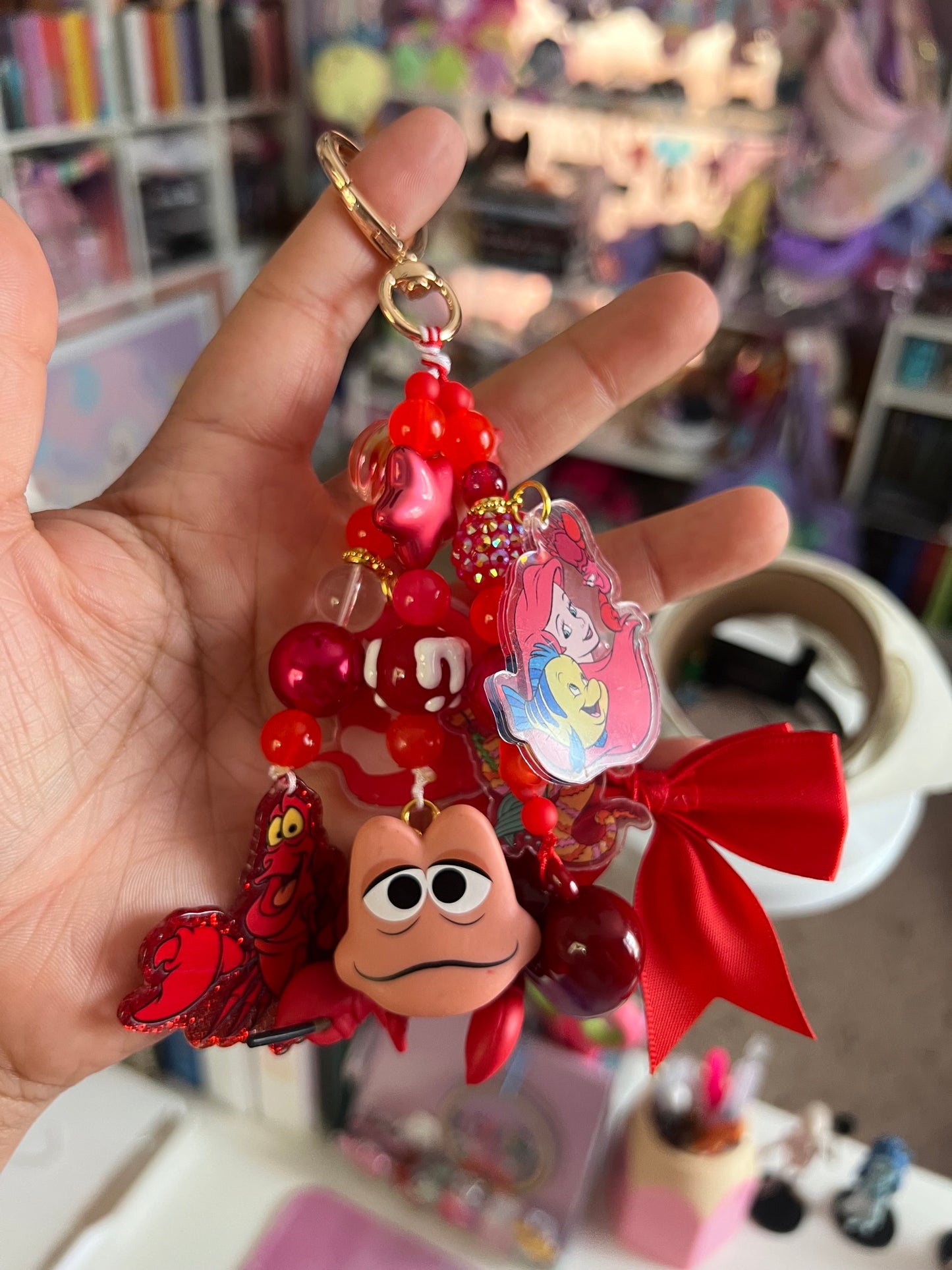 Handmade Fancy & Chunky Beaded Bag Charm - #23