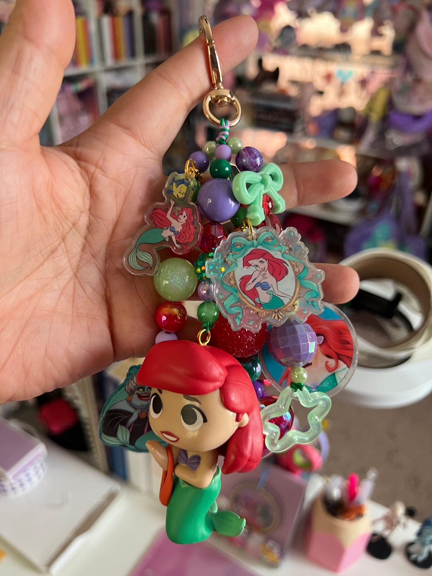 Handmade Fancy & Chunky Beaded Bag Charm - #25