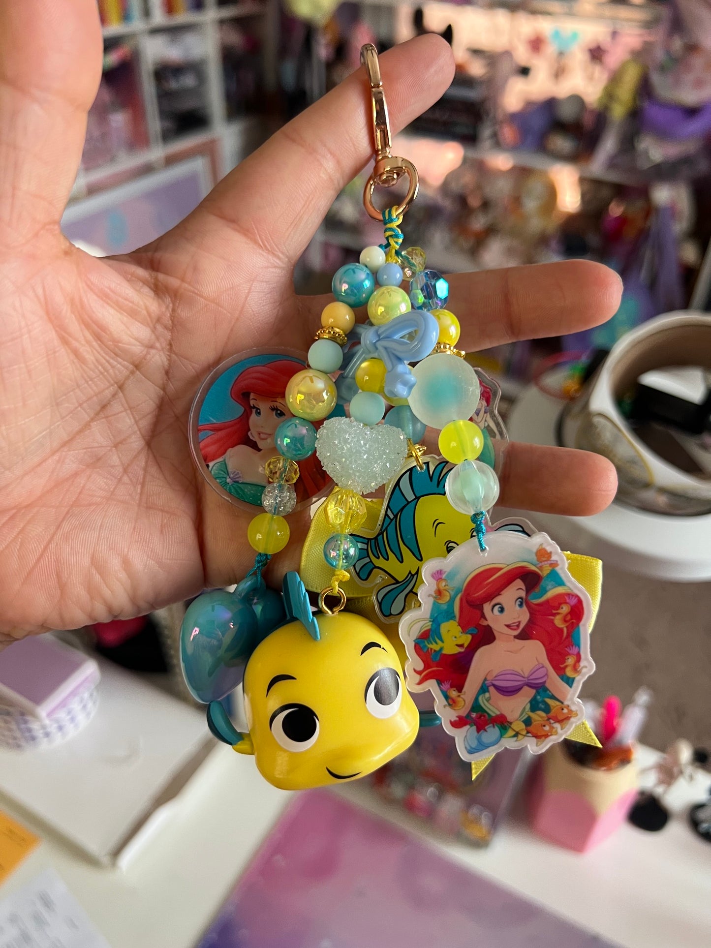 Handmade Fancy & Chunky Beaded Bag Charm - #29