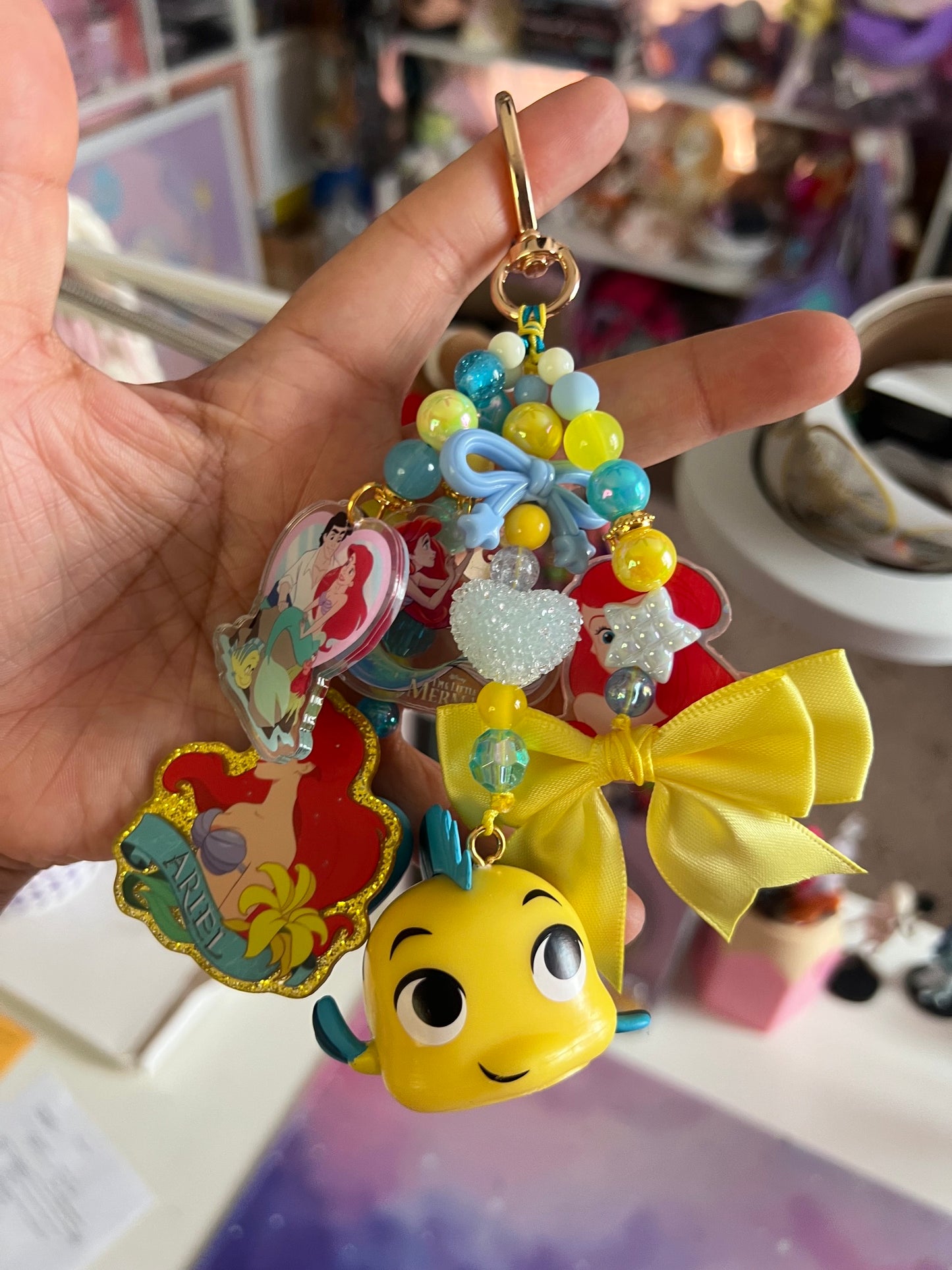 Handmade Fancy & Chunky Beaded Bag Charm - #30