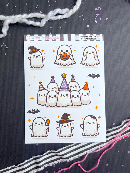 Ghostie Party p2 Sticker Sheet